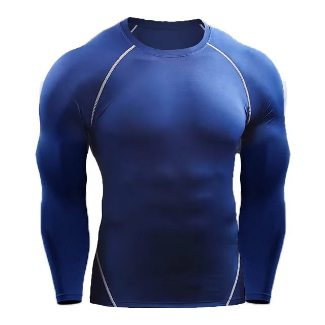 Men's Elastic Gym Fit Long Sleeve Tee