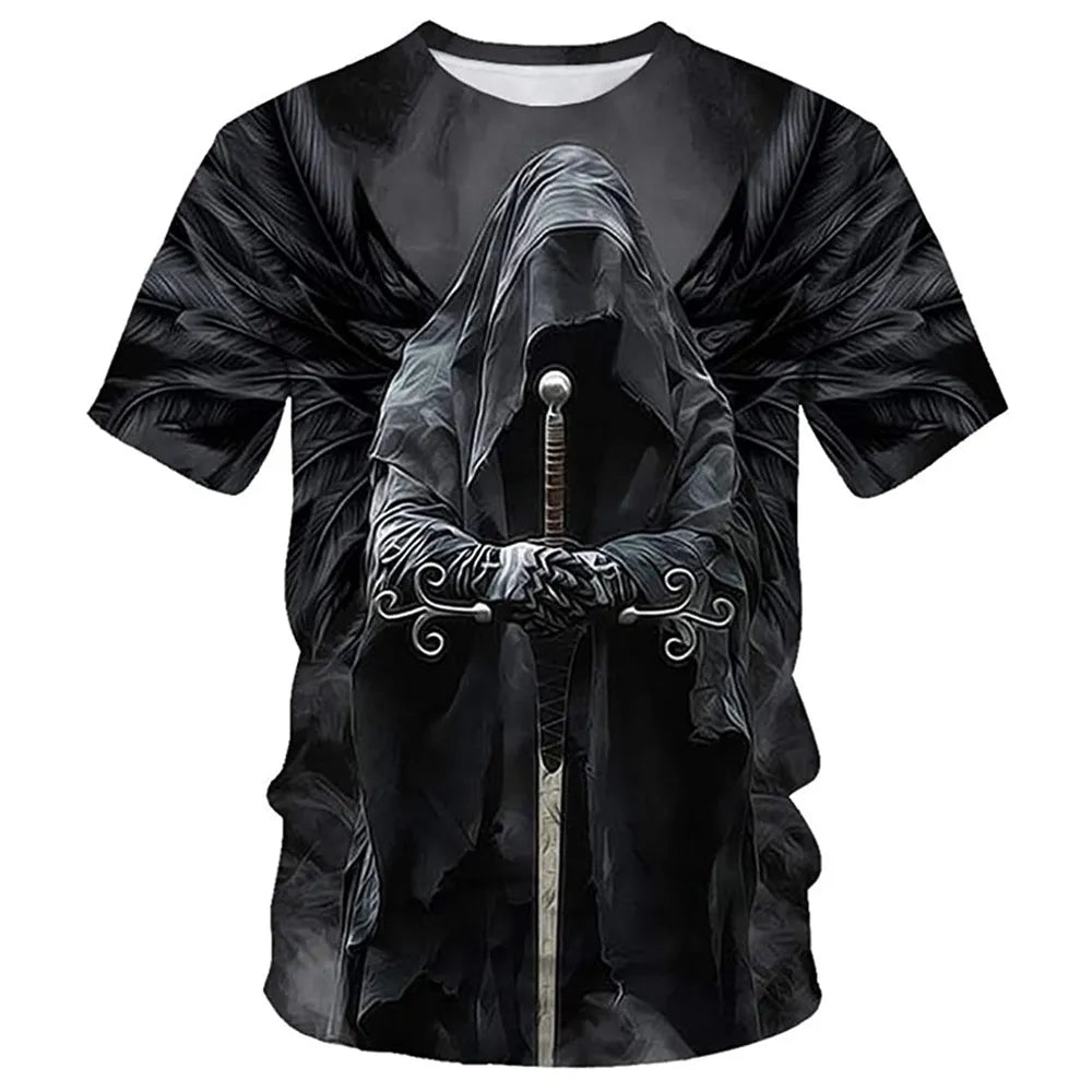 3D T-shirt Men's Fashion Skull Hip Hop O-Neck Short Sleeve + 3D T Shirt For Men Hip Hop O-neck Short Sleeve