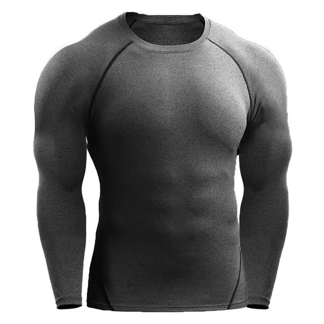 Men's Elastic Gym Fit Long Sleeve Tee