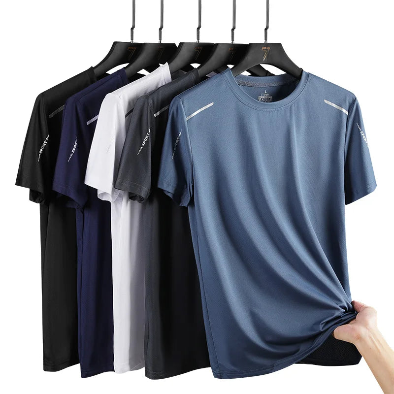 Men's Soft Elasticity Quick Drying T-Shirts Breathable Tees