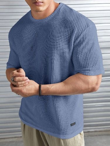 Dusty Blue Casual T-Shirt