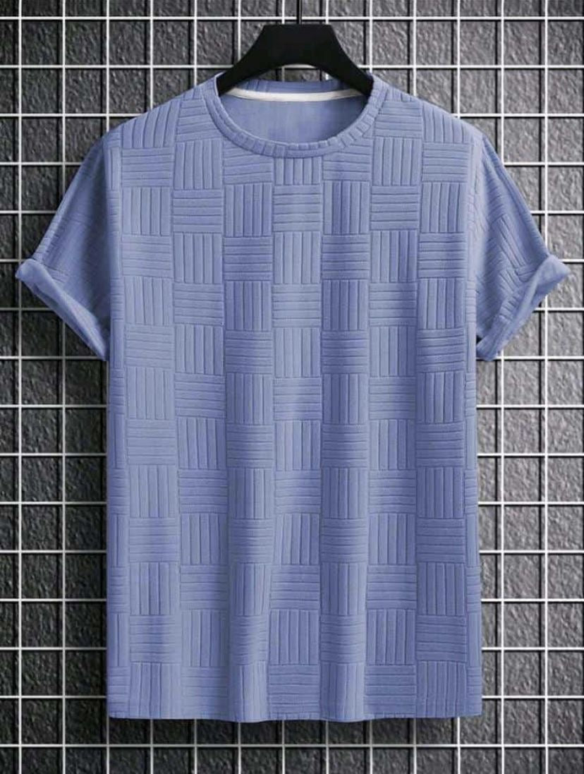 Dusty Blue Modern T-Shirt for Men