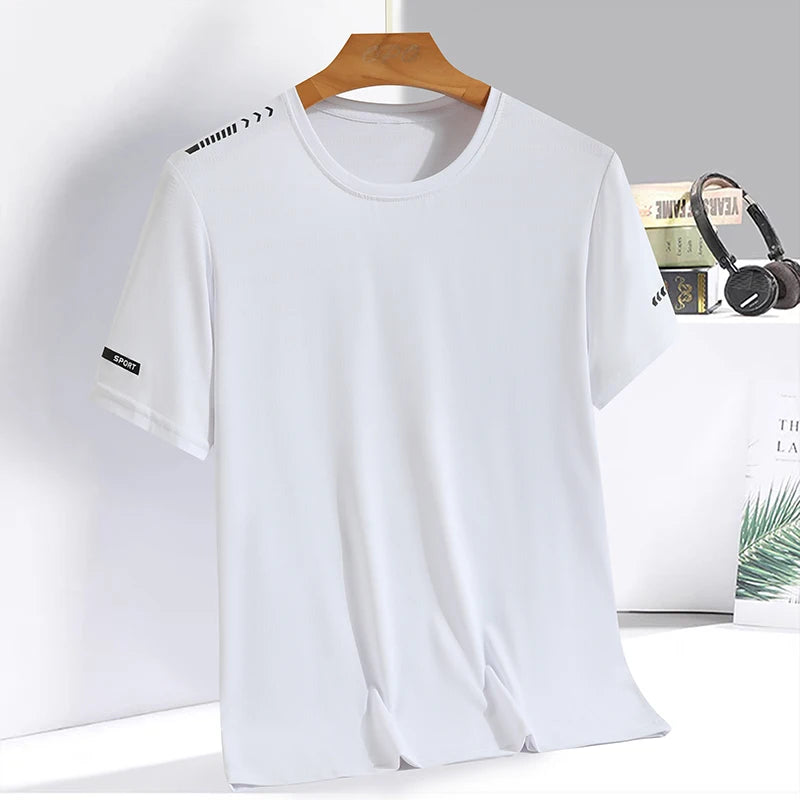 Breathable Ice silk short sleeved T-shirt for men and women