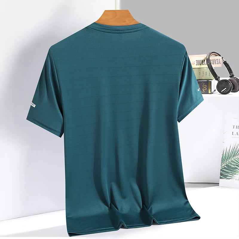 Breathable Ice silk short sleeved T-shirt for men and women