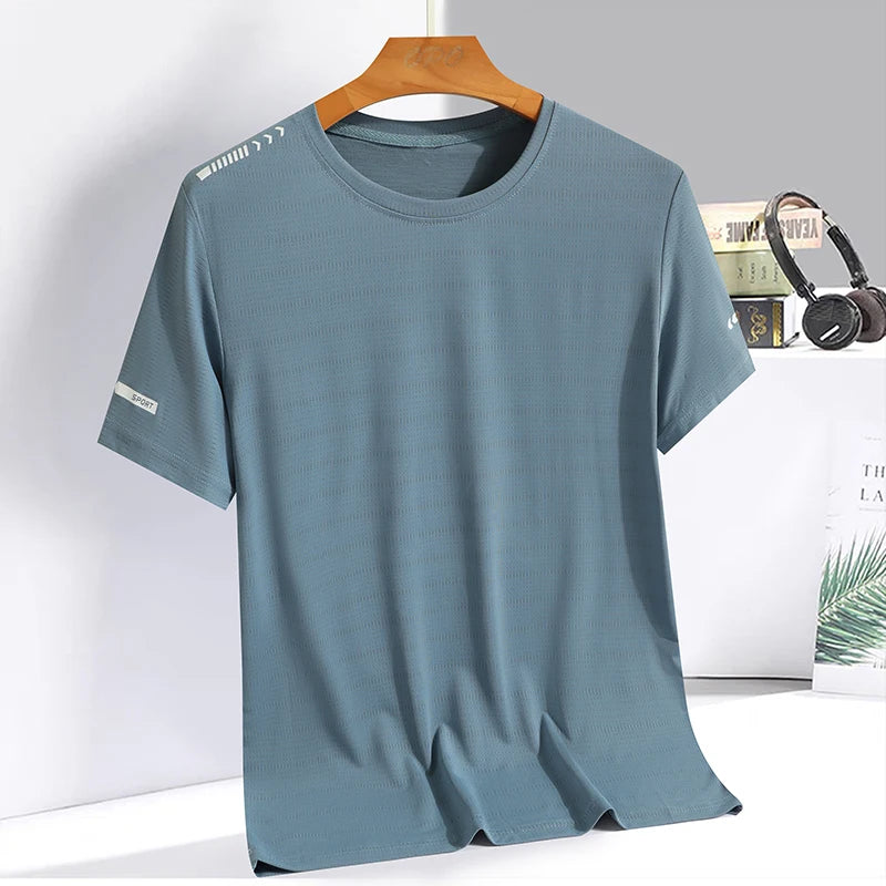 Breathable Ice silk short sleeved T-shirt for men and women