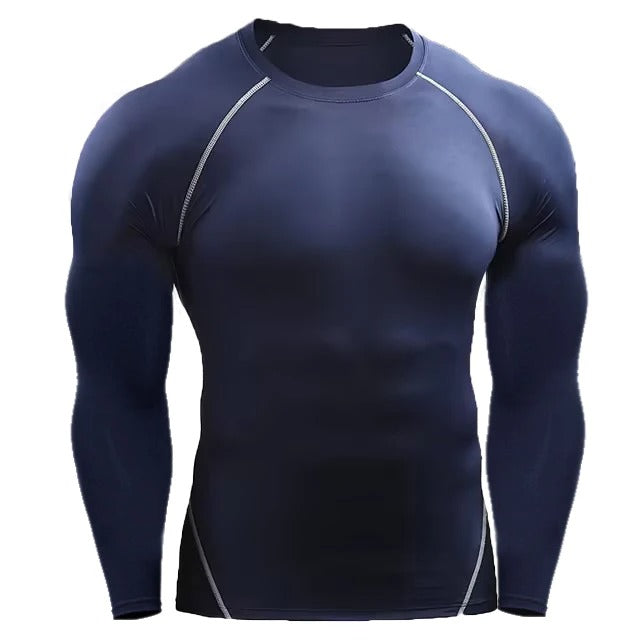 Men's Elastic Gym Fit Long Sleeve Tee