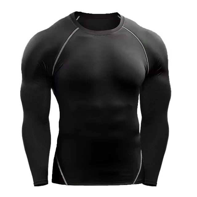 Men's Elastic Gym Fit Long Sleeve Tee