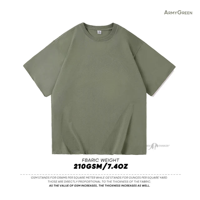 Men's Oversized Modern Drop-Shoulder Cotton T-Shirt