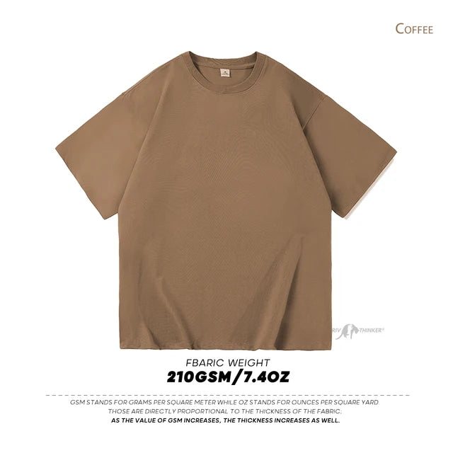 Men's Oversized Modern Drop-Shoulder Cotton T-Shirt