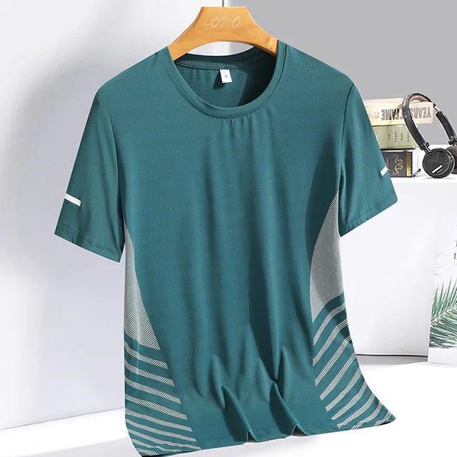 Breathable Ice silk short sleeved T-shirt for men and women