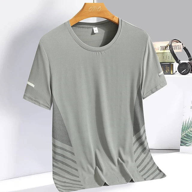 Breathable Ice silk short sleeved T-shirt for men and women