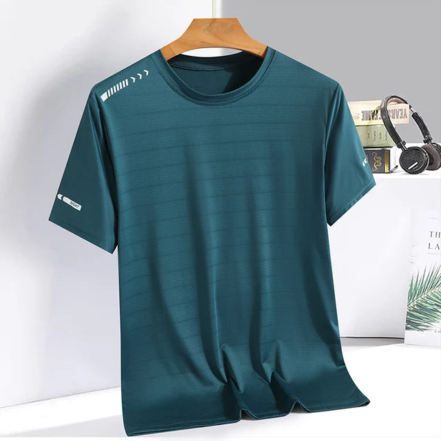 Breathable Ice silk short sleeved T-shirt for men and women