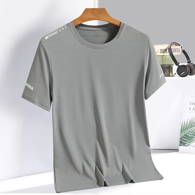 Breathable Ice silk short sleeved T-shirt for men and women