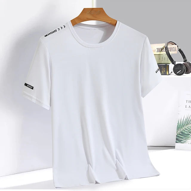 Breathable Ice silk short sleeved T-shirt for men and women