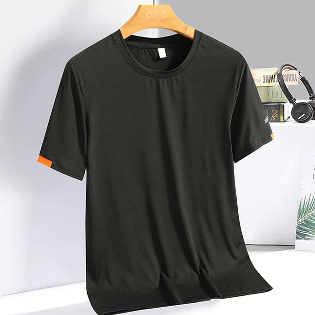 Breathable Ice silk short sleeved T-shirt for men and women