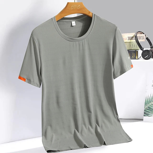 Breathable Ice silk short sleeved T-shirt for men and women