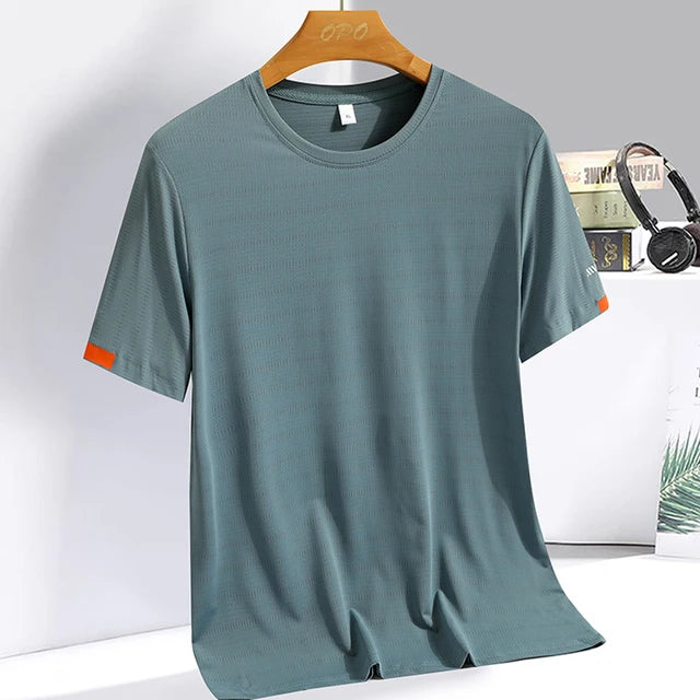 Breathable Ice silk short sleeved T-shirt for men and women