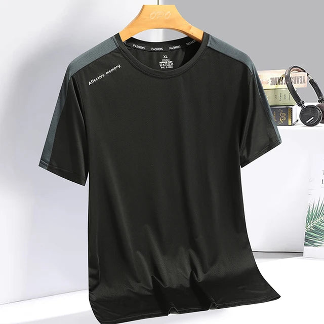 Breathable Ice silk short sleeved T-shirt for men and women