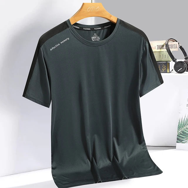 Breathable Ice silk short sleeved T-shirt for men and women