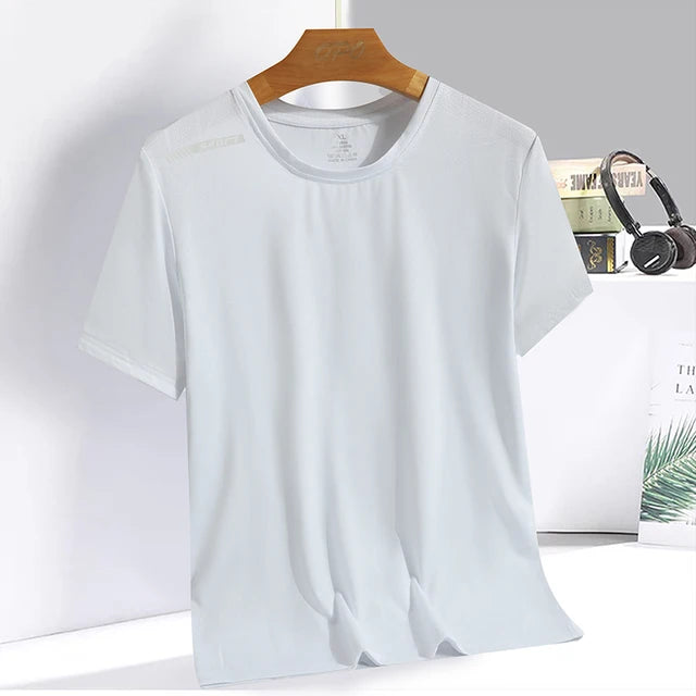 Breathable Ice silk short sleeved T-shirt for men and women