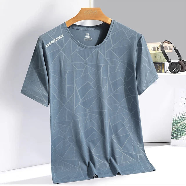 Breathable Ice silk short sleeved T-shirt for men and women