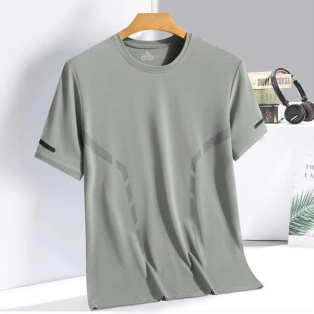 Breathable Ice silk short sleeved T-shirt for men and women