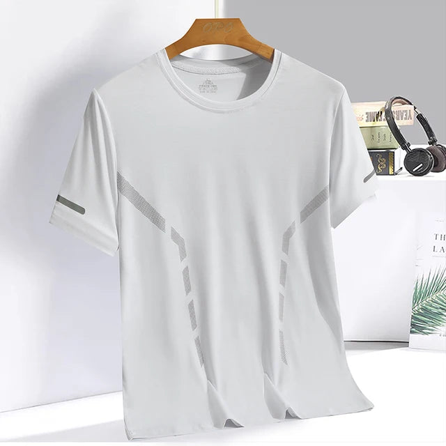 Breathable Ice silk short sleeved T-shirt for men and women