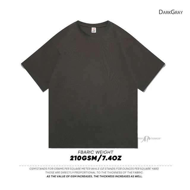 Men's Oversized Modern Drop-Shoulder Cotton T-Shirt