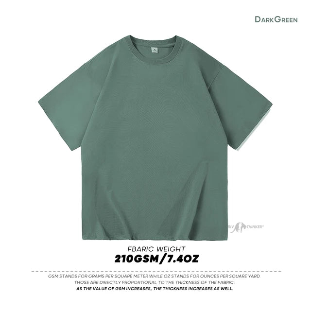 Men's Oversized Modern Drop-Shoulder Cotton T-Shirt