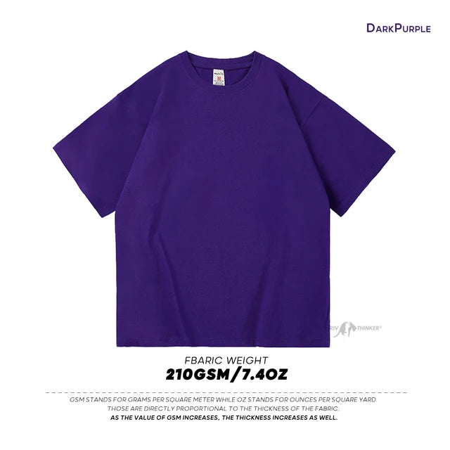 Men's Oversized Modern Drop-Shoulder Cotton T-Shirt