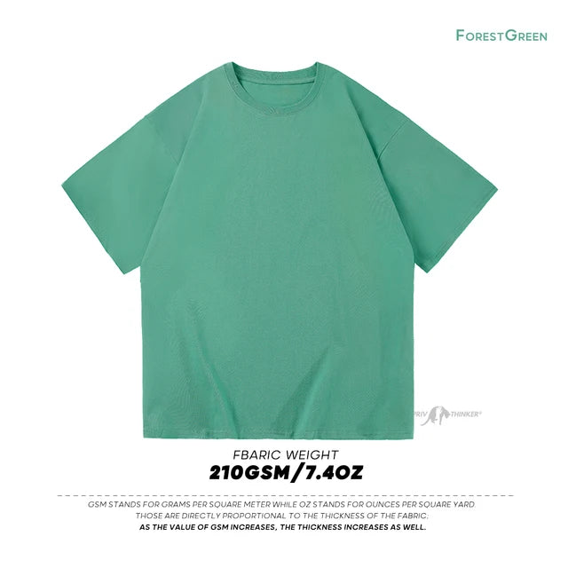 Men's Oversized Modern Drop-Shoulder Cotton T-Shirt