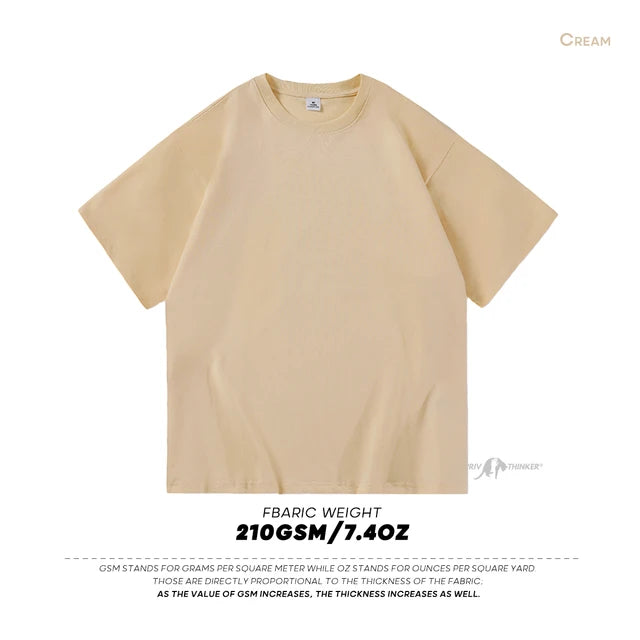 Men's Oversized Modern Drop-Shoulder Cotton T-Shirt