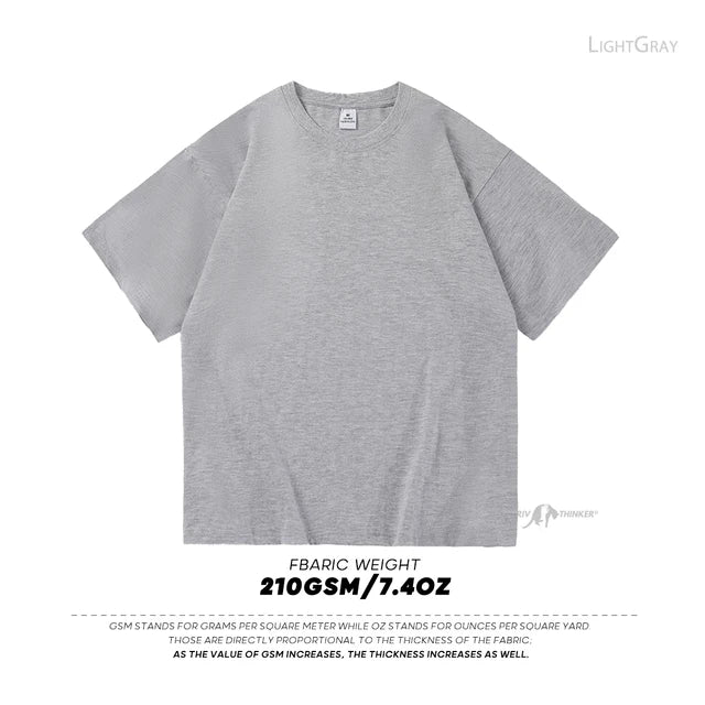 Men's Oversized Modern Drop-Shoulder Cotton T-Shirt