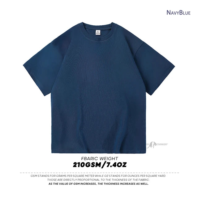 Men's Oversized Modern Drop-Shoulder Cotton T-Shirt