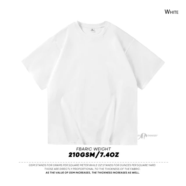 Men's Oversized Modern Drop-Shoulder Cotton T-Shirt