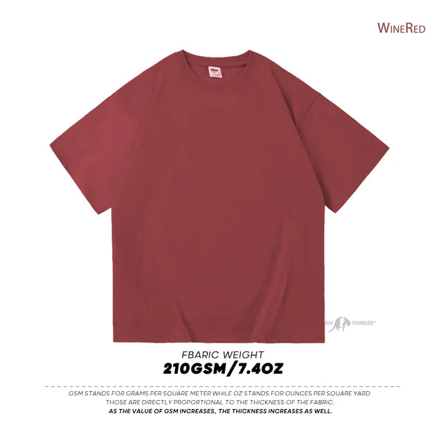 Men's Oversized Modern Drop-Shoulder Cotton T-Shirt