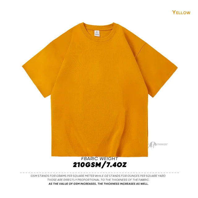 Men's Oversized Modern Drop-Shoulder Cotton T-Shirt