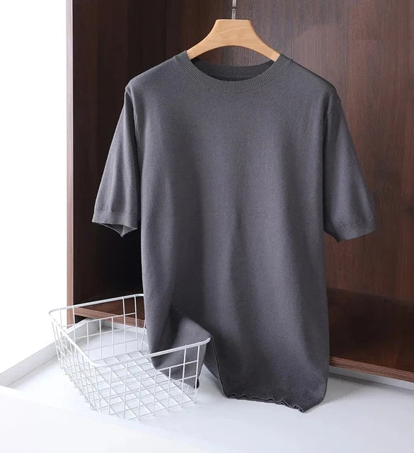 Men's Knitted O-neck Breathable T-Shirt