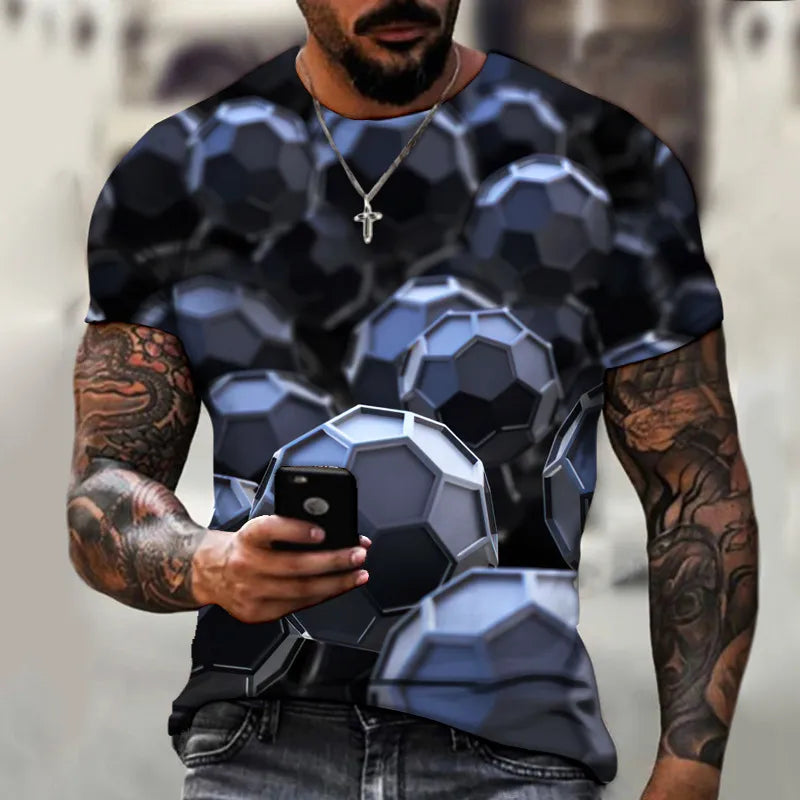 3D T Shirt For Men Hip Hop O-neck Short Sleeve