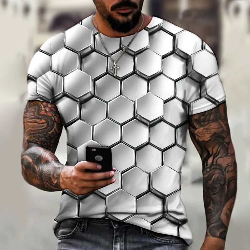 3D T Shirt For Men Hip Hop O-neck Short Sleeve