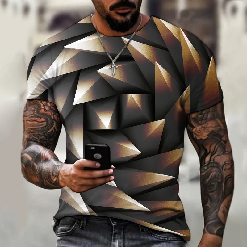 3D T Shirt For Men Hip Hop O-neck Short Sleeve