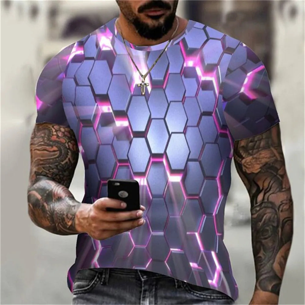 3D T Shirt For Men Hip Hop O-neck Short Sleeve