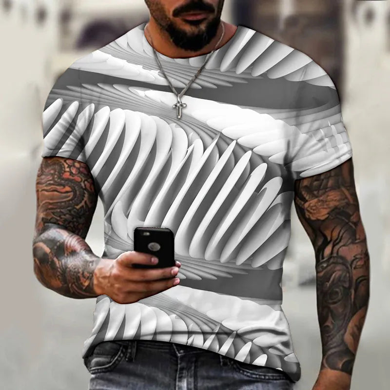 3D T Shirt For Men Hip Hop O-neck Short Sleeve