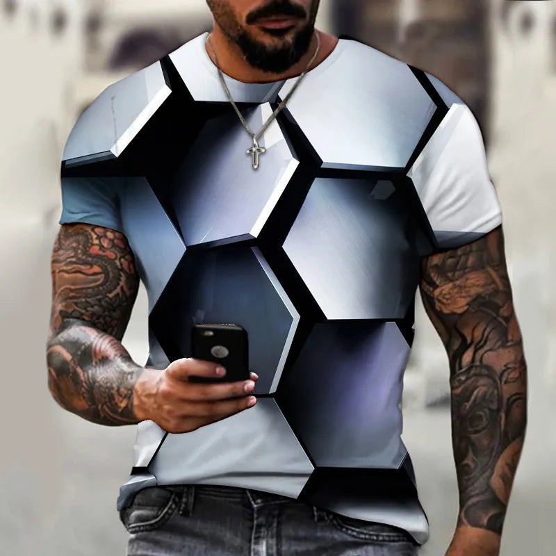 3D T Shirt For Men Hip Hop O-neck Short Sleeve