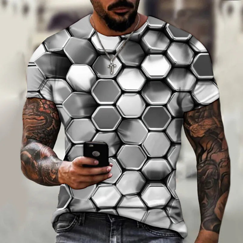 3D T Shirt For Men Hip Hop O-neck Short Sleeve