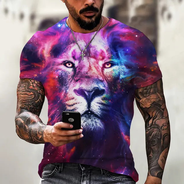 Beast Lion & Wolf 3D T Shirt