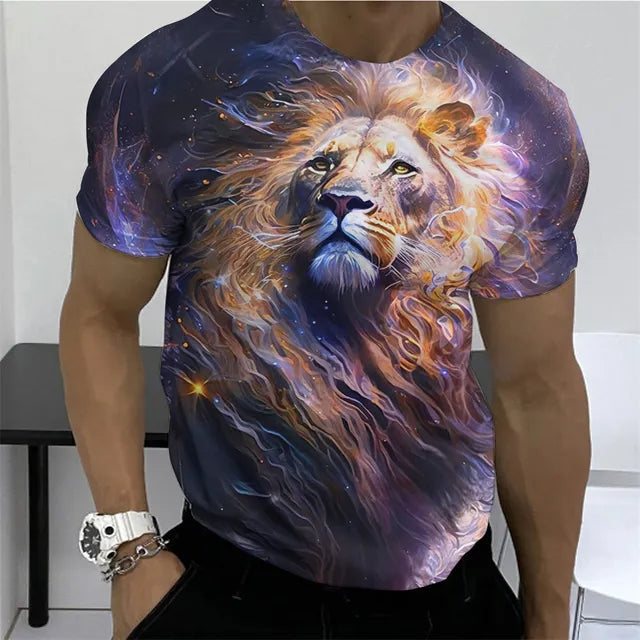 Beast Lion & Wolf 3D T Shirt