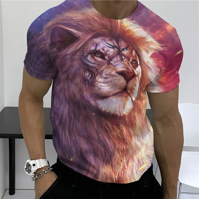 Beast Lion & Wolf 3D T Shirt