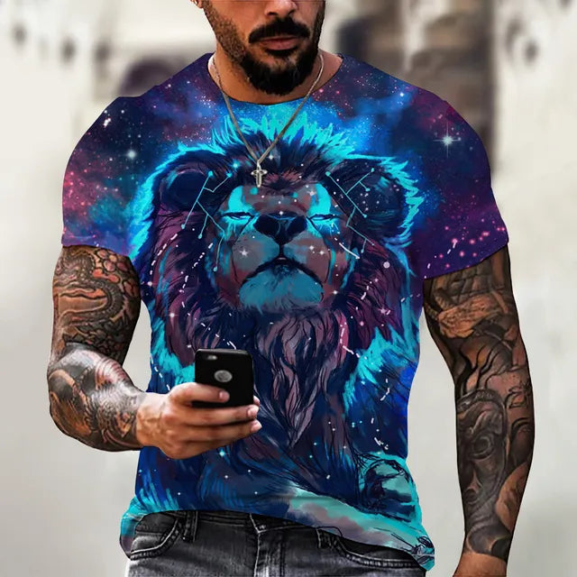 Beast Lion & Wolf 3D T Shirt