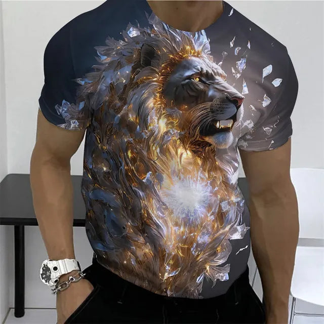 Beast Lion & Wolf 3D T Shirt